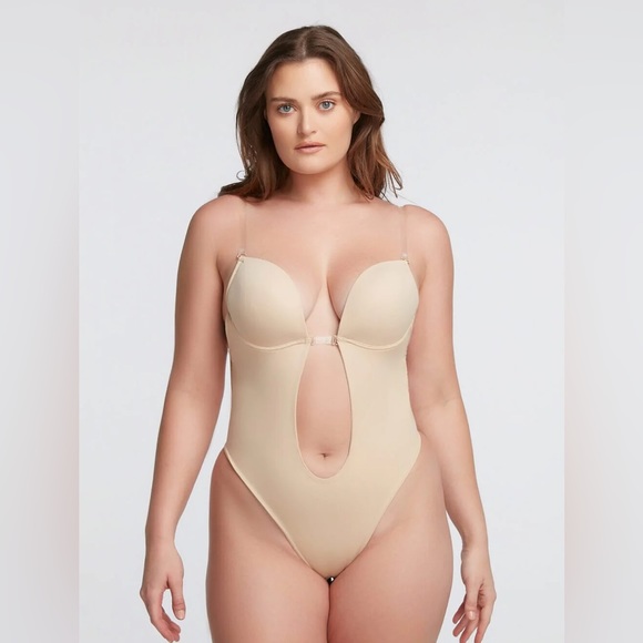 NEW Plunge Backless Bra Bodysuit - Picture 1 of 12